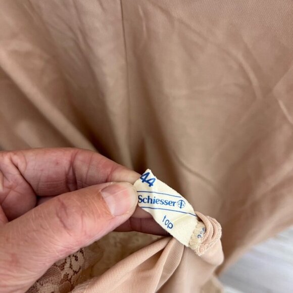 Vintage night gown slip cream  tan size large lace - Picture 6 of 6